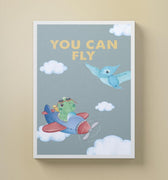 Discover Shop Kids Canvas Art, You can Fly Kids Inspirational Canvas Art, YOU CAN FLY by Original Greattness™ Canvas Wall Art Print
